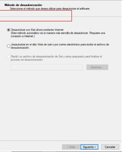 Método de desautorización